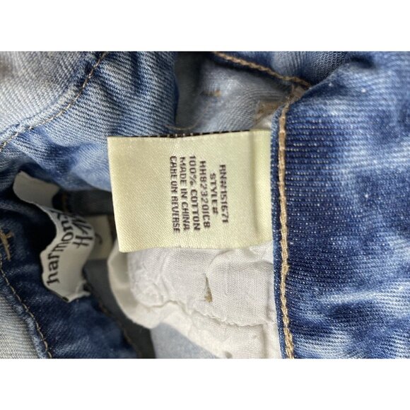 Harmony + Havoc Denim Overalls Shortalls Size 3 Destroyed Distressed Acid Wash - Picture 12 of 12
